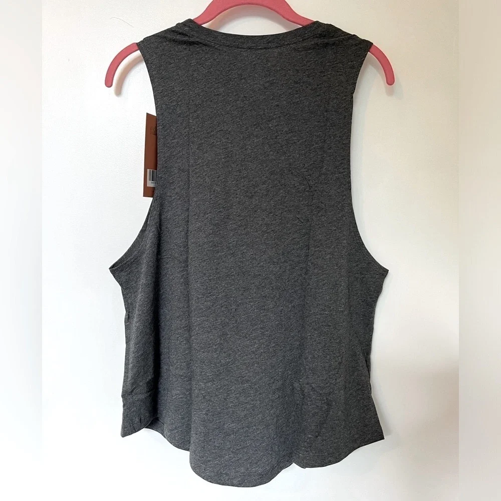 NWT Girlfriend Collective Charcoal Heather Recycled Cotton Muscle Tee - Size M‌ - Picture 5 of 10